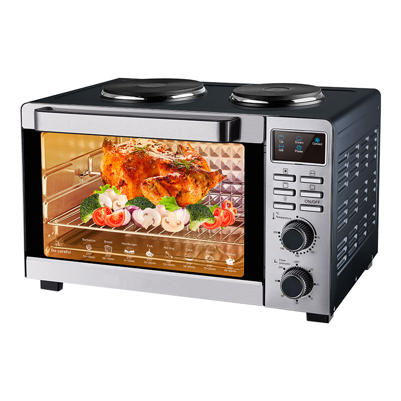 60 litri di metallo OEM personalizzato Logo in acciaio inossidabile Power Warm Timer Digital Air Fryer Forno 