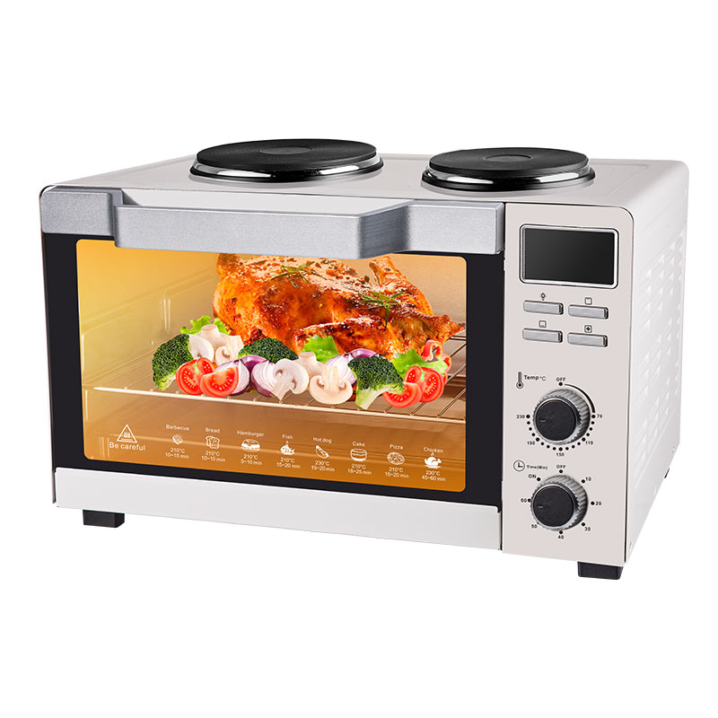 60 litri di metallo OEM personalizzato Logo in acciaio inossidabile Power Warm Timer Digital Air Fryer Forno 